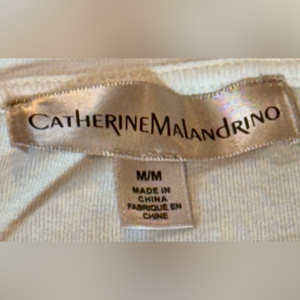 Catherine Malandrino White Flutter Lace Sleeve Blouse, size M - Picture 4 of 7